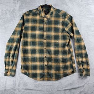 Dockers Button Up Plaid Long Sleeve Shirt Organic Mens Size Medium